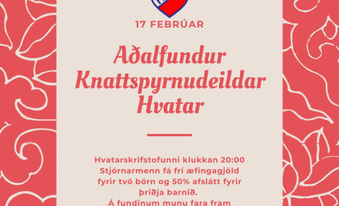 Aðalfundur Knattspyrnudeildar Hvatar