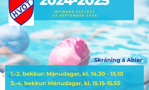 Æfingaáætlun sunddeildar Hvatar haustið 2024