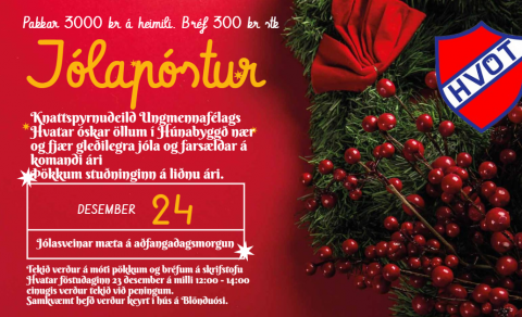 Jólapóstur knattspyrnudeildar Hvatar